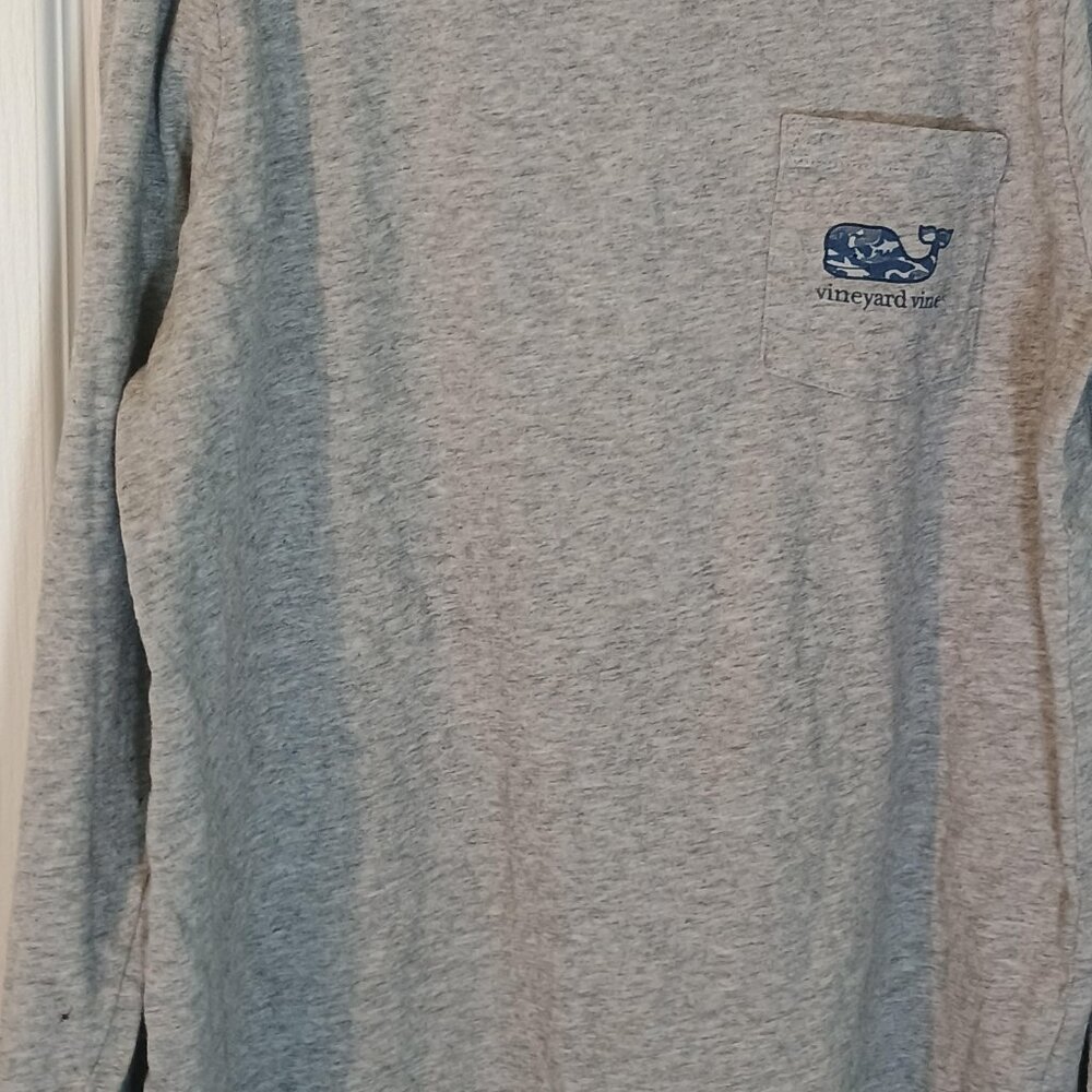 Vineyard Vines/T Shirt/Kids S/Gray Blue Graphic Long Sleeve - Picture 5 of 8